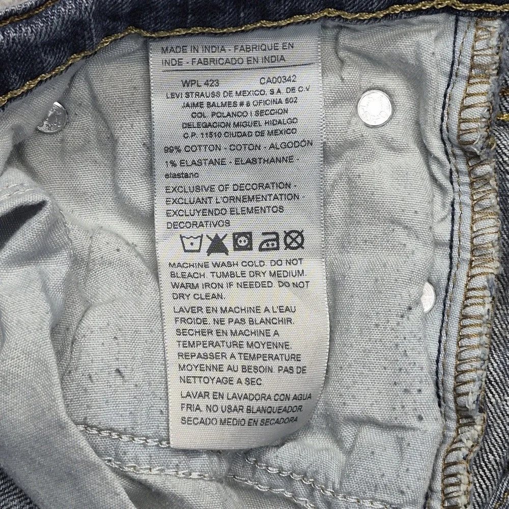 Signature Levi Jeans Mens 32x32 Blue Strauss S51 Straight Leg Denim Work Casual